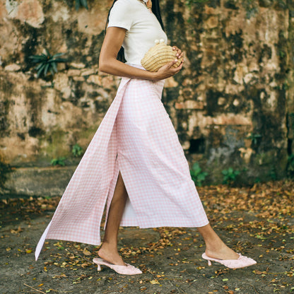 Camilo X Byrdie Golf Pink Raffia Heels | Dolce Vita