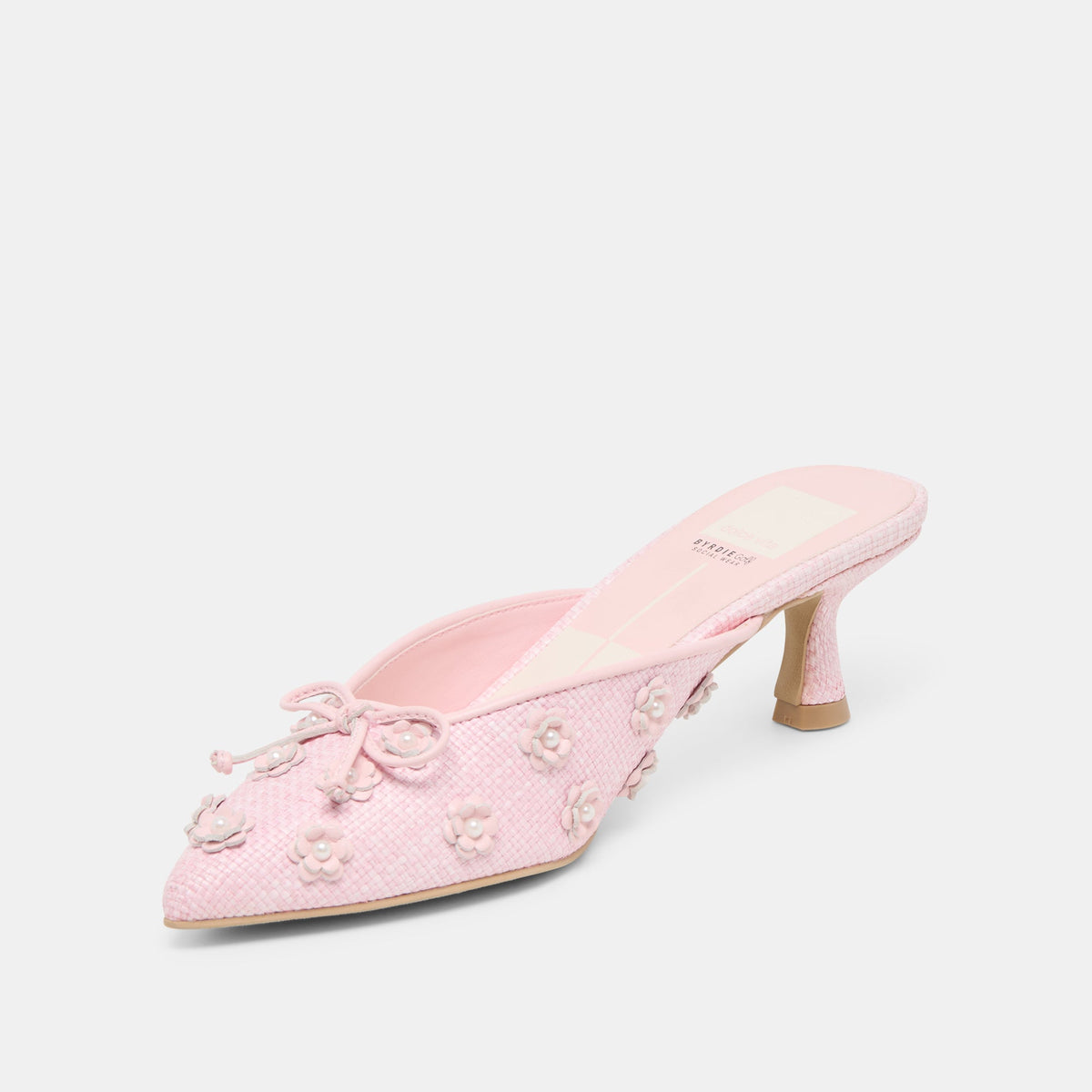 Camilo X Byrdie Golf Pink Raffia Heels | Dolce Vita