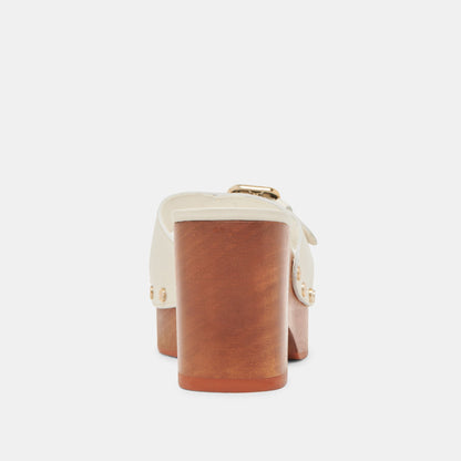 YALAH HEELS OFF WHITE LEATHER | Dolce Vita