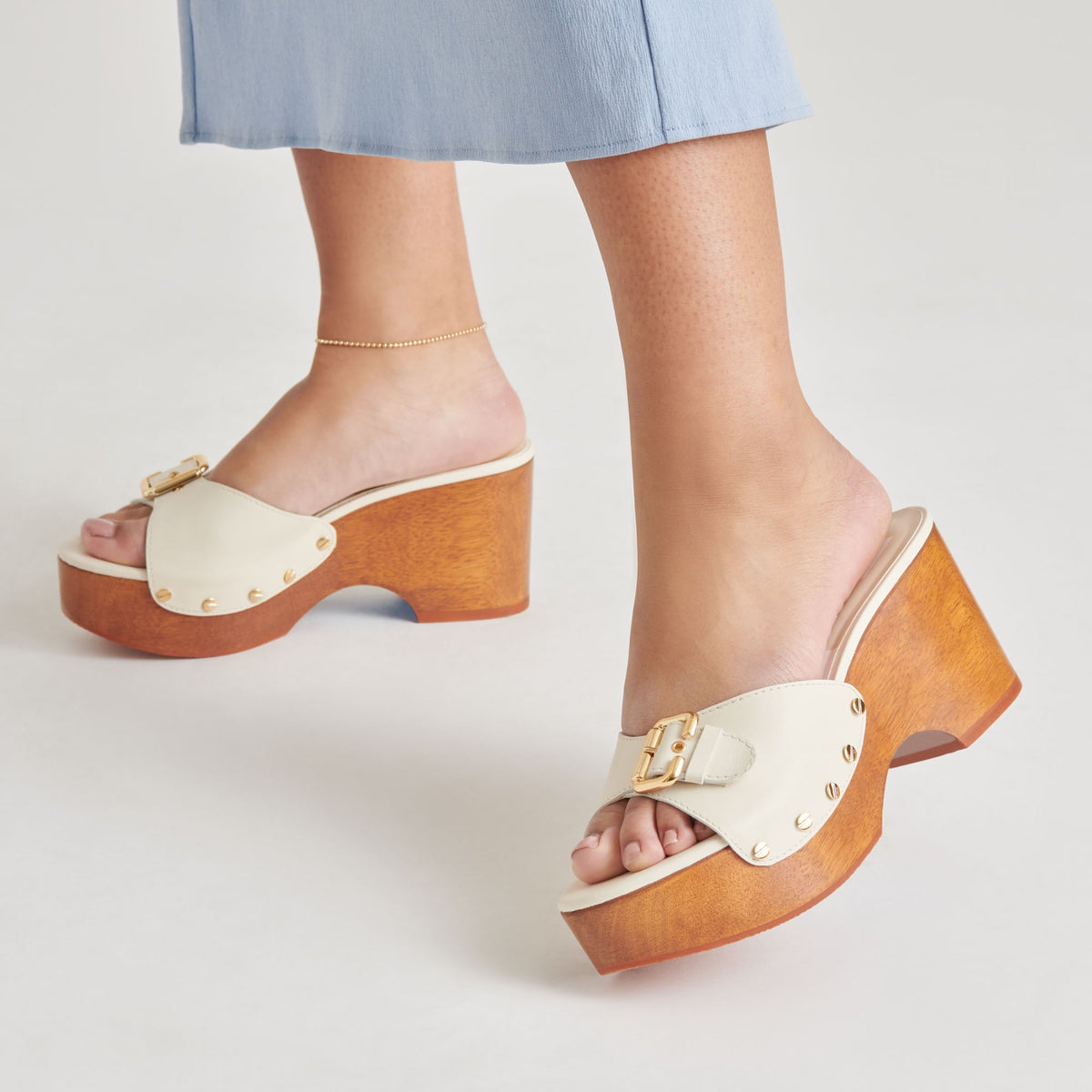 YALAH HEELS OFF WHITE LEATHER | Dolce Vita