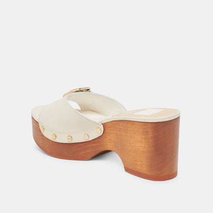 YALAH HEELS OFF WHITE LEATHER | Dolce Vita