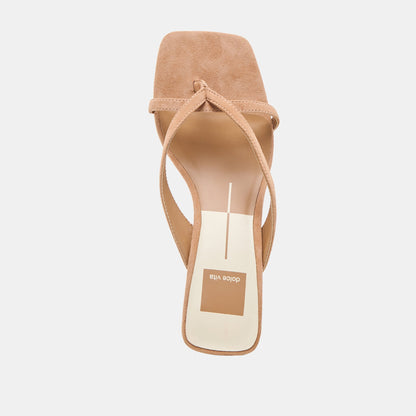 Brevel Toffee Suede Heels | Dolce Vita
