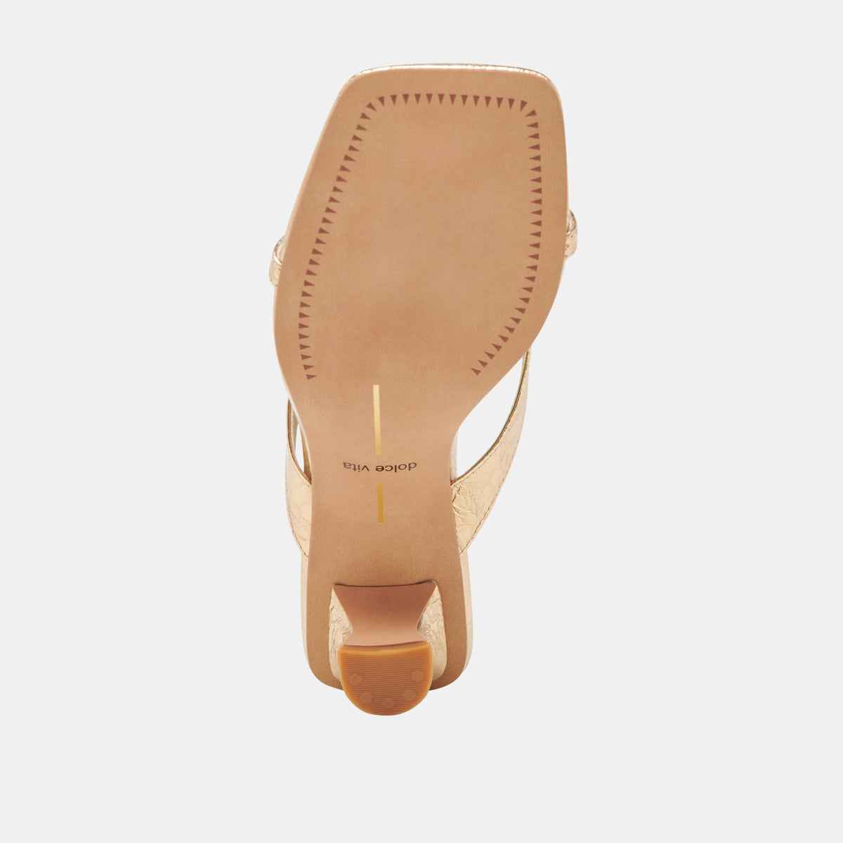 BREVEL HEELS GOLD DISTRESSED LEATHER | Dolce Vita
