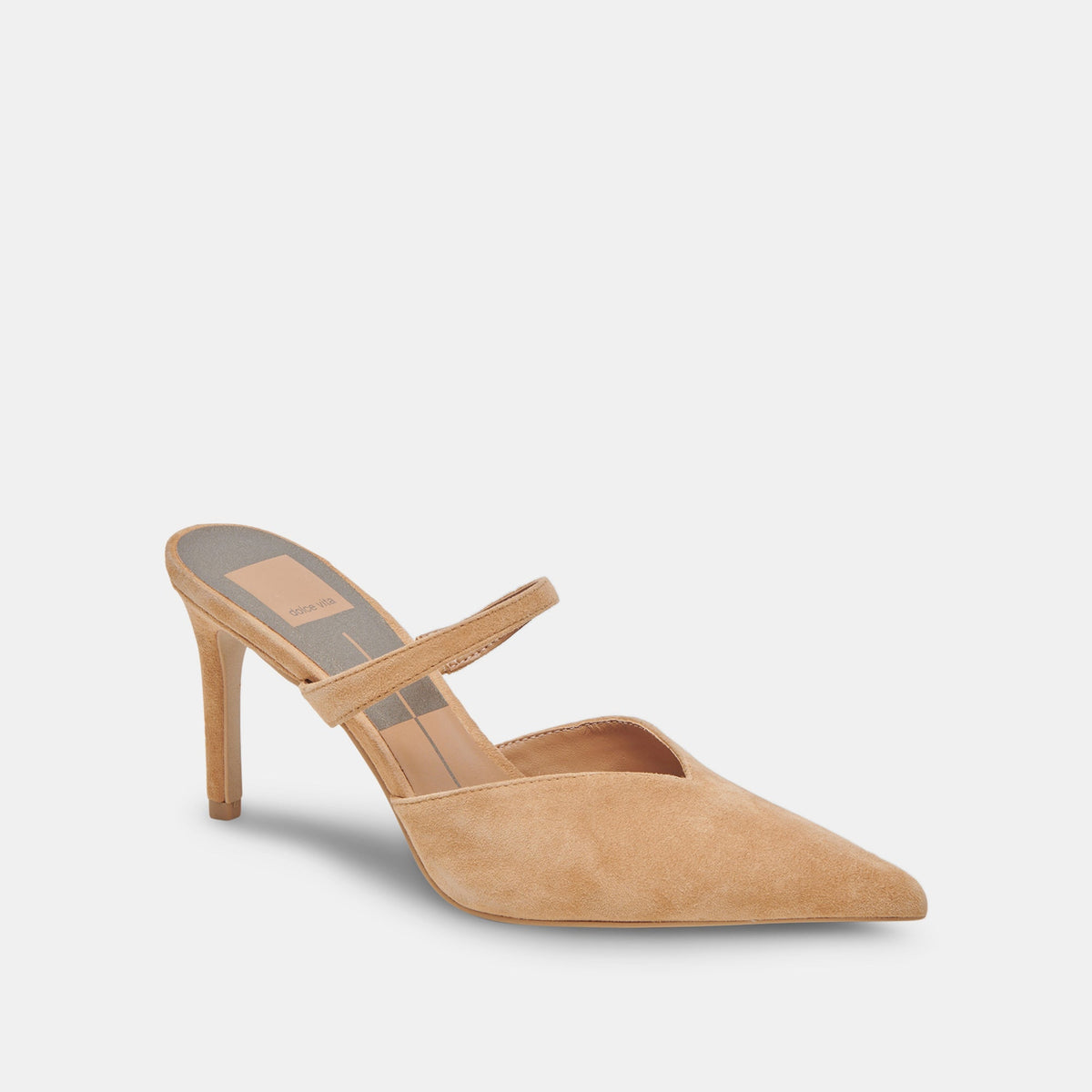 KANIKA WIDE HEELS TAN SUEDE | Dolce Vita
