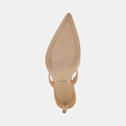 KANIKA WIDE HEELS TAN SUEDE | Dolce Vita