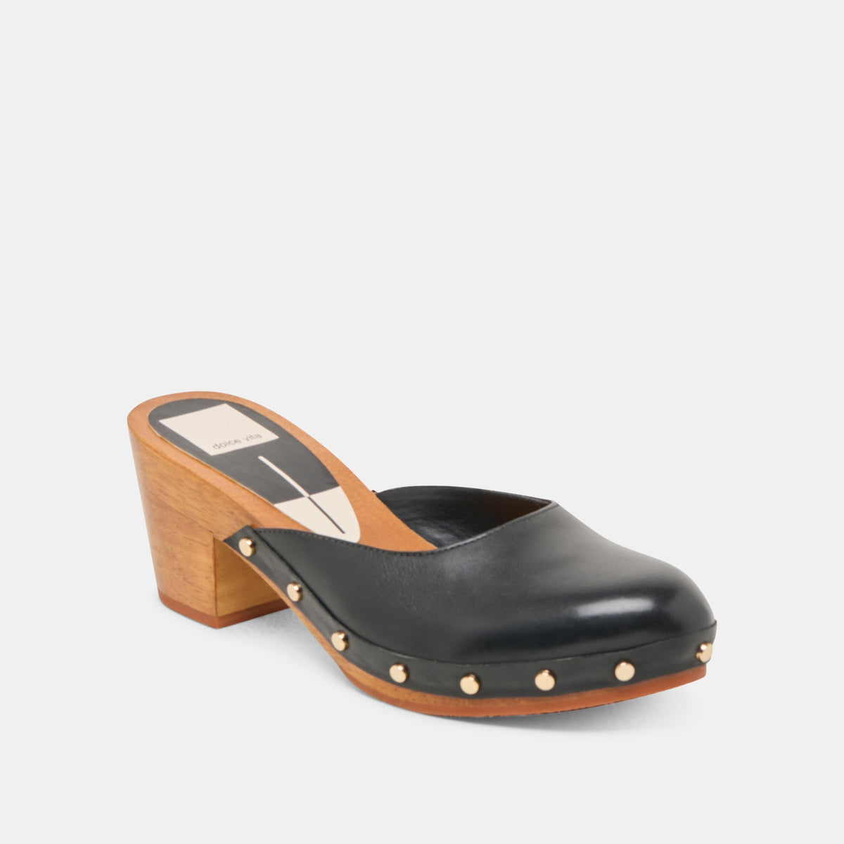 CAMYN HEELS BLACK LEATHER | Dolce Vita