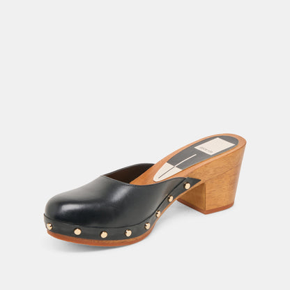 CAMYN HEELS BLACK LEATHER | Dolce Vita