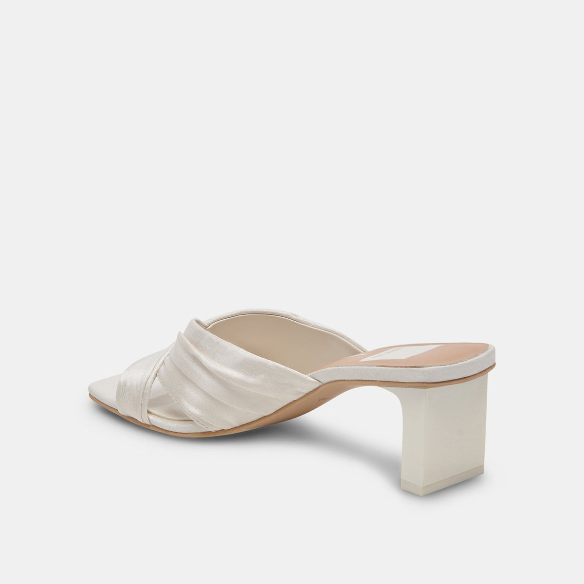 CARLAN HEELS OFF WHITE SILK | Dolce Vita