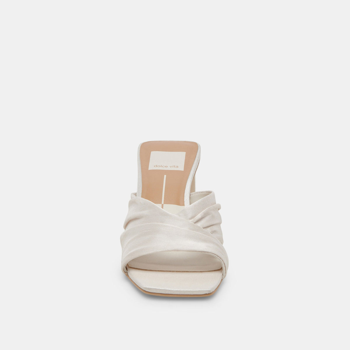 CARLAN HEELS OFF WHITE SILK | Dolce Vita