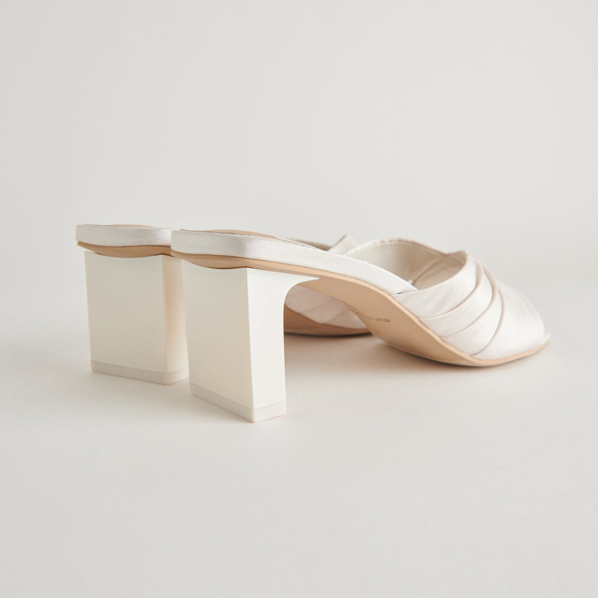 CARLAN HEELS OFF WHITE SILK | Dolce Vita