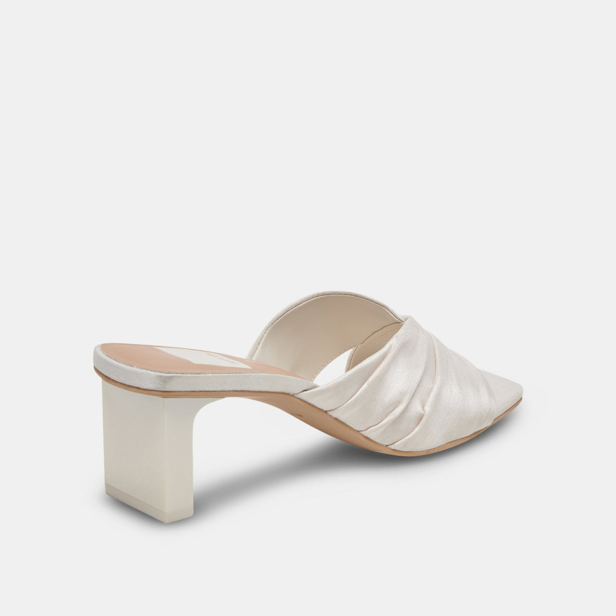 CARLAN HEELS OFF WHITE SILK | Dolce Vita