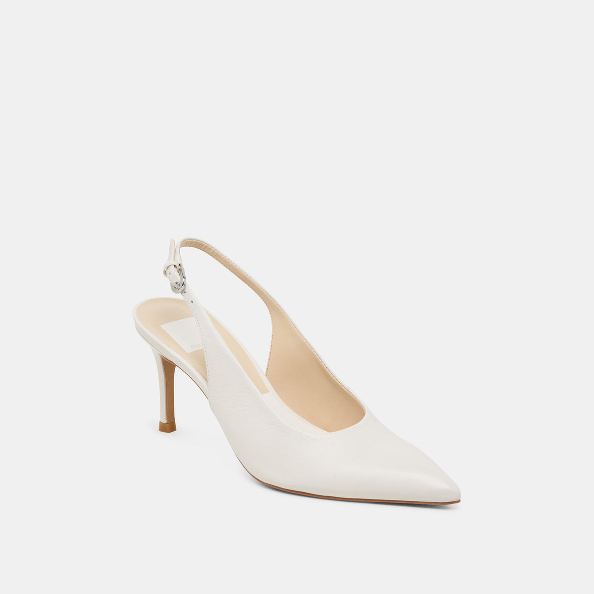 ELASI HEELS WHITE LEATHER | Dolce Vita