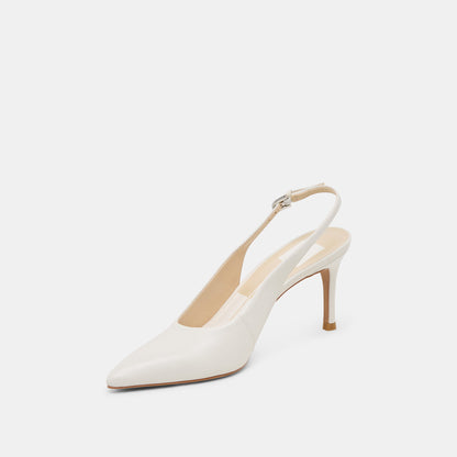 ELASI HEELS WHITE LEATHER | Dolce Vita