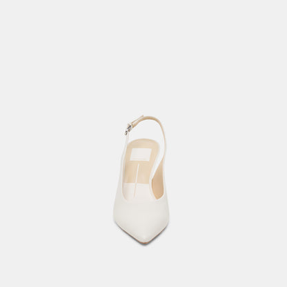 ELASI HEELS WHITE LEATHER | Dolce Vita