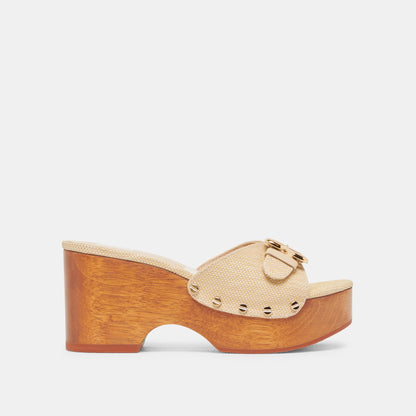 YALAH HEELS LT NATURAL RAFFIA | Dolce Vita