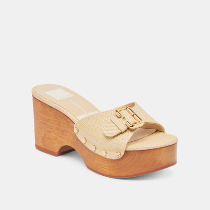 YALAH HEELS LT NATURAL RAFFIA | Dolce Vita