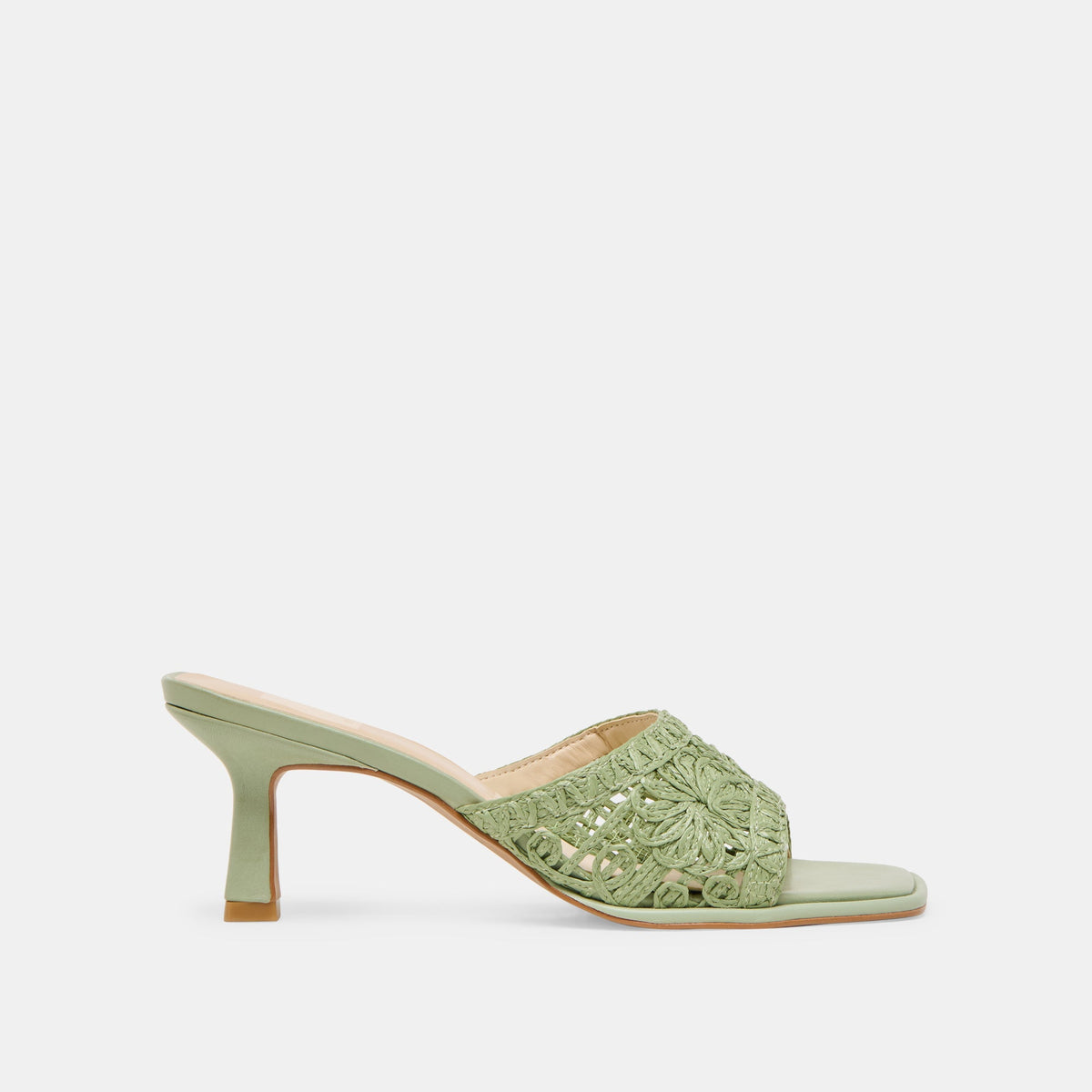 MAYLAH HEELS SAGE MACRAME | Dolce Vita