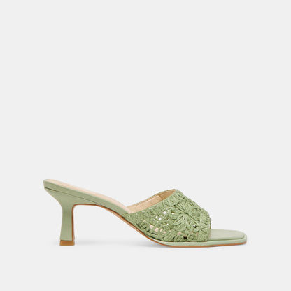 MAYLAH HEELS SAGE MACRAME | Dolce Vita