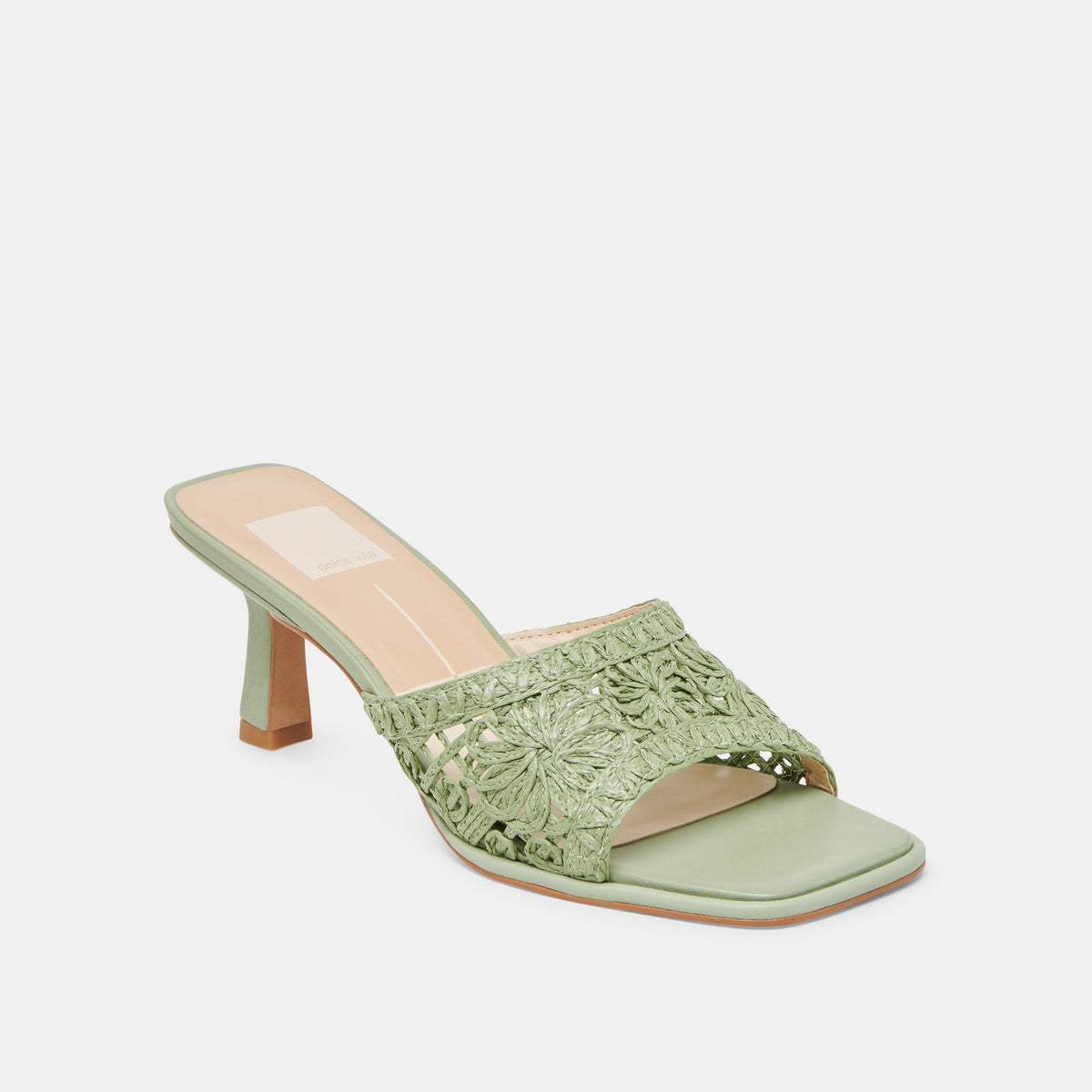 MAYLAH HEELS SAGE MACRAME | Dolce Vita