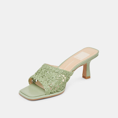 MAYLAH HEELS SAGE MACRAME | Dolce Vita