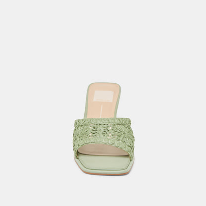 MAYLAH HEELS SAGE MACRAME | Dolce Vita