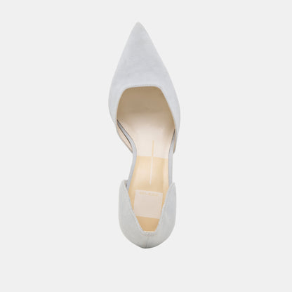 ELOY HEELS LIGHT BLUE SUEDE | Dolce Vita