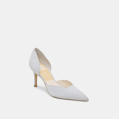 ELOY HEELS LIGHT BLUE SUEDE | Dolce Vita