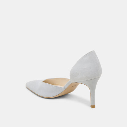 ELOY HEELS LIGHT BLUE SUEDE | Dolce Vita