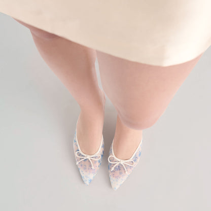 Cleo Blue Floral Mesh Heels | Dolce Vita