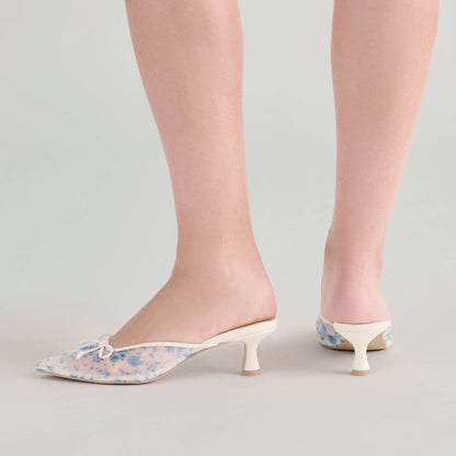 Cleo Blue Floral Mesh Heels | Dolce Vita