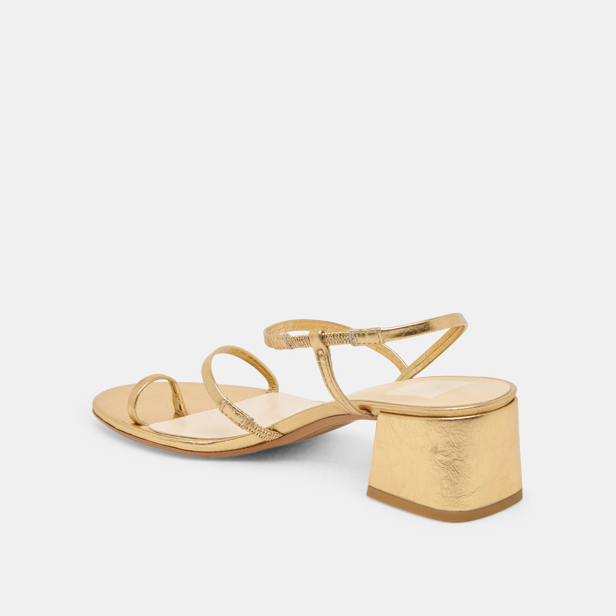 Trini Gold Leather Heels | Dolce Vita