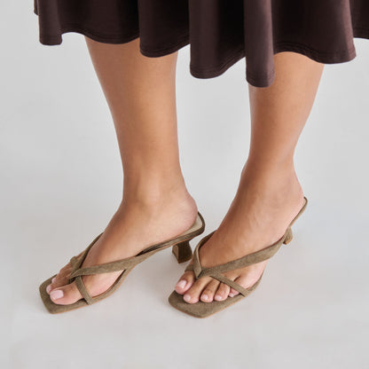 Brevel Olive Suede Heels | Dolce Vita