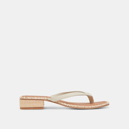 BARTY SANDALS WHITE LEATHER | Dolce Vita