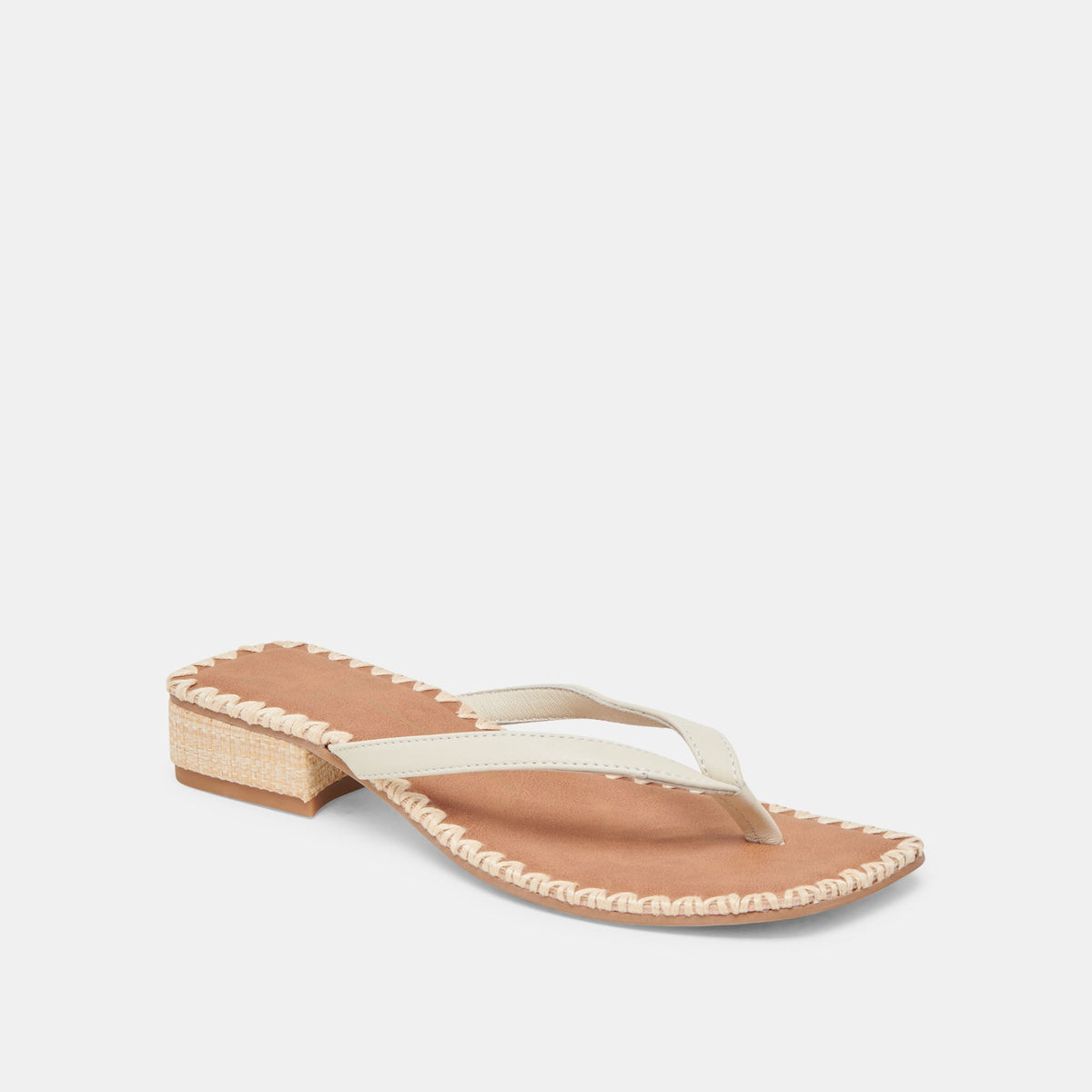BARTY SANDALS WHITE LEATHER | Dolce Vita