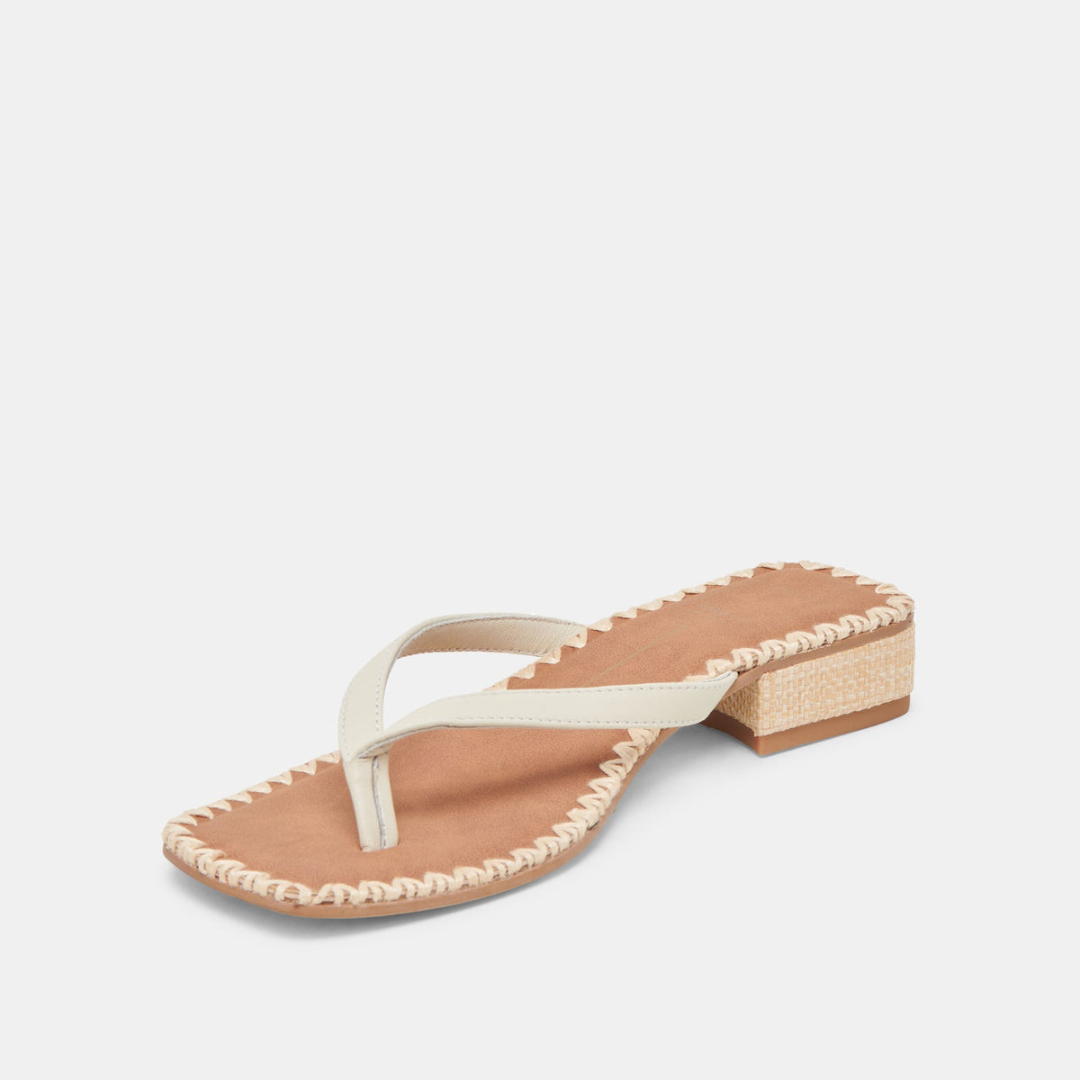 BARTY SANDALS WHITE LEATHER | Dolce Vita