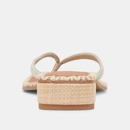 BARTY SANDALS WHITE LEATHER | Dolce Vita