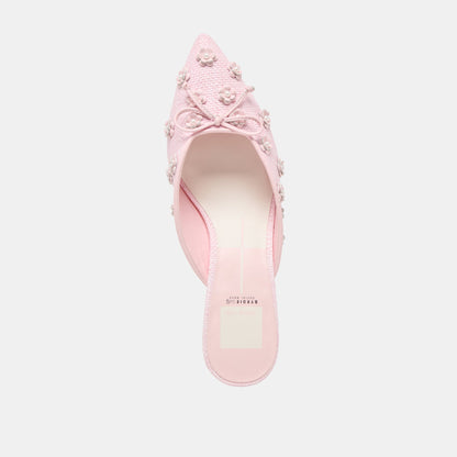 Camilo X Byrdie Golf Pink Raffia Wide Heels | Dolce Vita