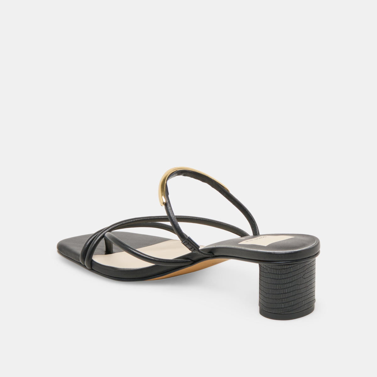 NAIRA HEELS BLACK LEATHER | Dolce Vita