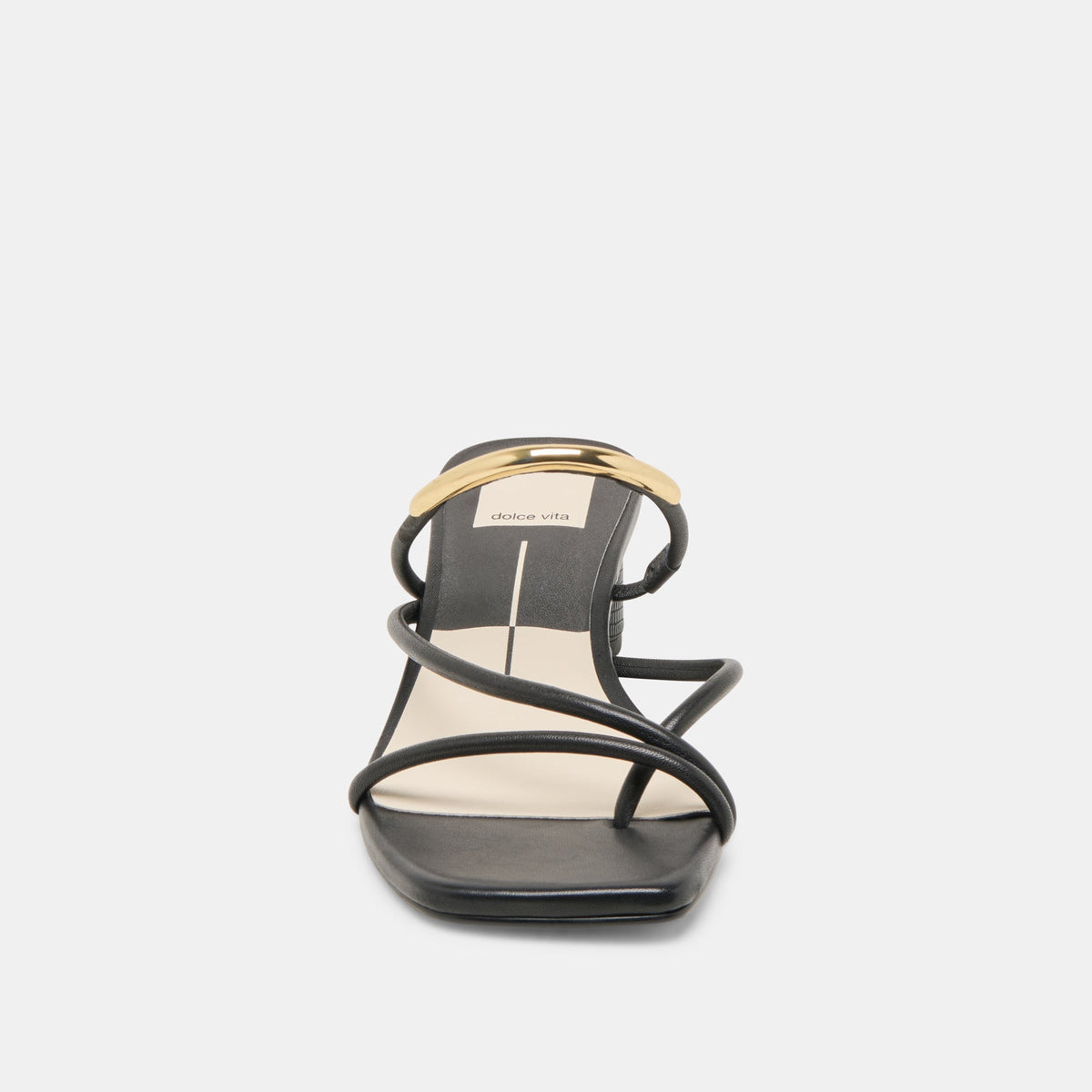 NAIRA HEELS BLACK LEATHER | Dolce Vita