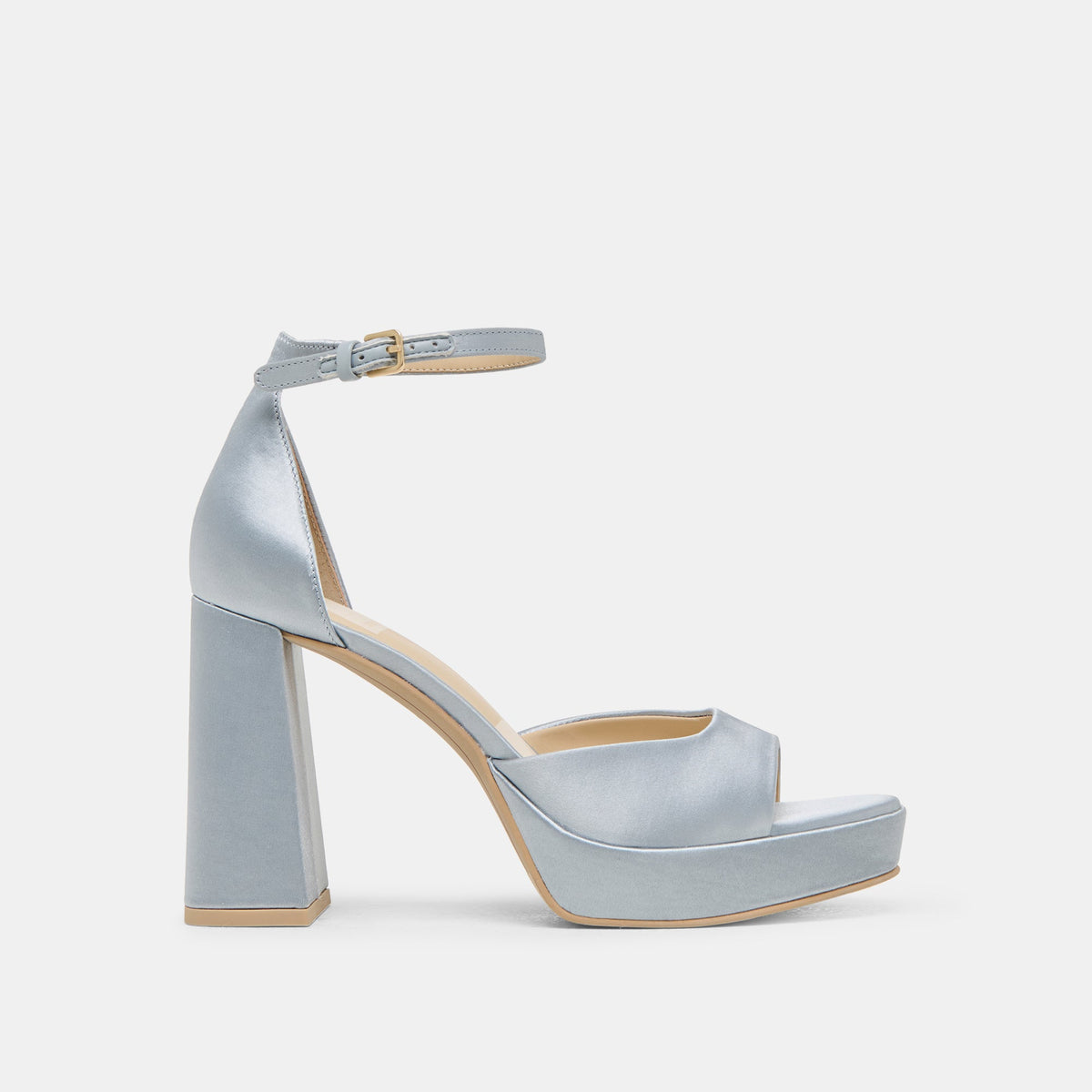 PANDRO HEELS LIGHT BLUE SATIN | Dolce Vita