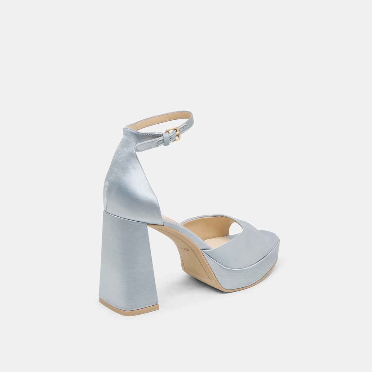 PANDRO HEELS LIGHT BLUE SATIN | Dolce Vita