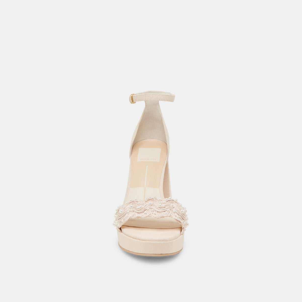 PELTIN PEARL HEELS VANILLA WOVEN RAFFIA | Dolce Vita