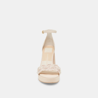PELTIN PEARL HEELS VANILLA WOVEN RAFFIA | Dolce Vita