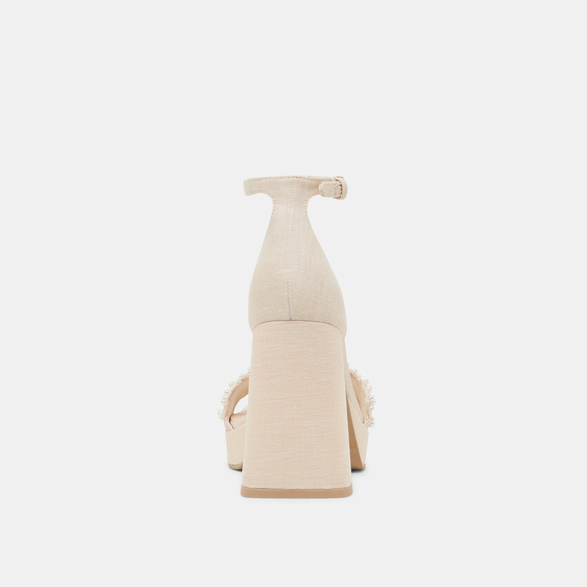 PELTIN PEARL HEELS VANILLA WOVEN RAFFIA | Dolce Vita