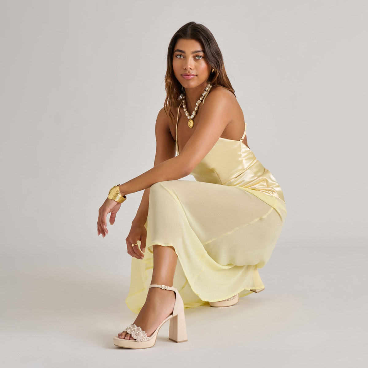 PELTIN PEARL HEELS VANILLA WOVEN RAFFIA | Dolce Vita