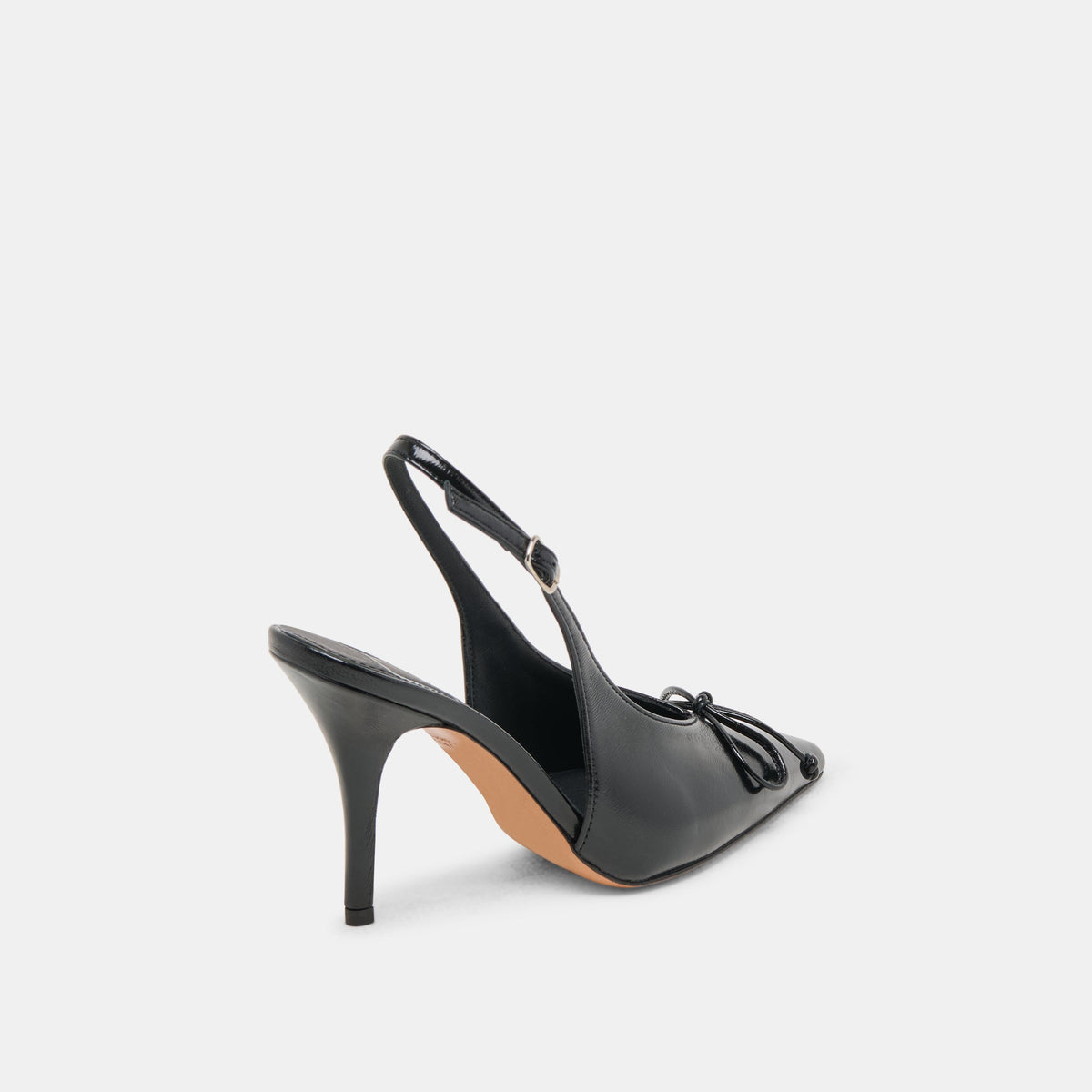 GEENA HEELS BLACK LEATHER | Dolce Vita