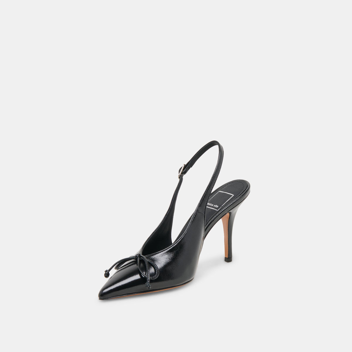 GEENA HEELS BLACK LEATHER | Dolce Vita