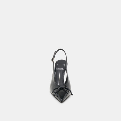 GEENA HEELS BLACK LEATHER | Dolce Vita