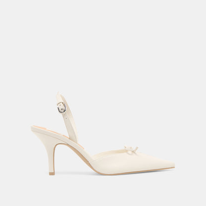 Hamya White Leather Heels | Dolce Vita