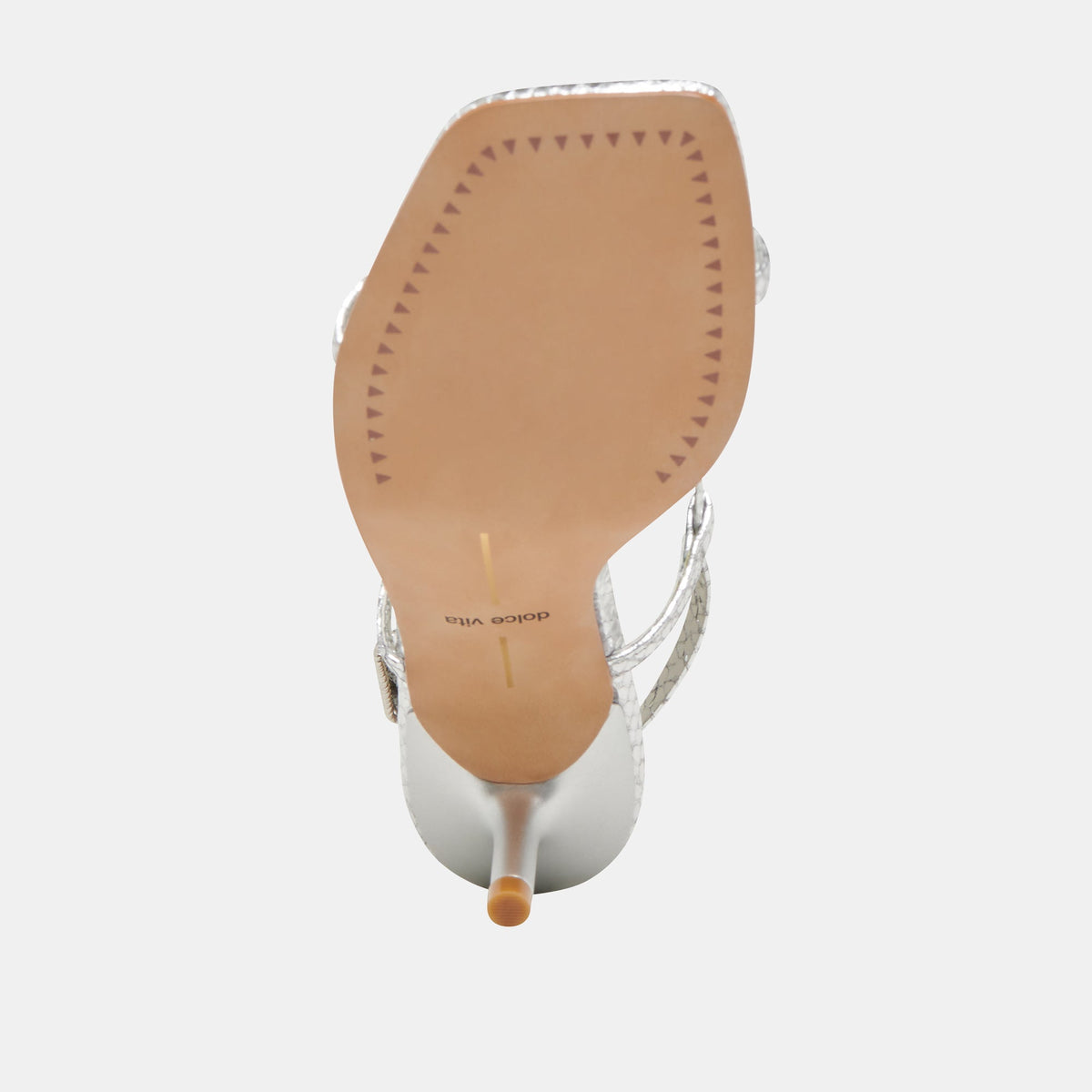 LAURY HEELS SILVER EMBOSSED LEATHER | Dolce Vita